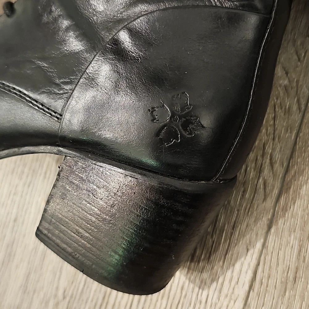 PATRICIA NASH Sicily Leather Block Heel Combat Boot